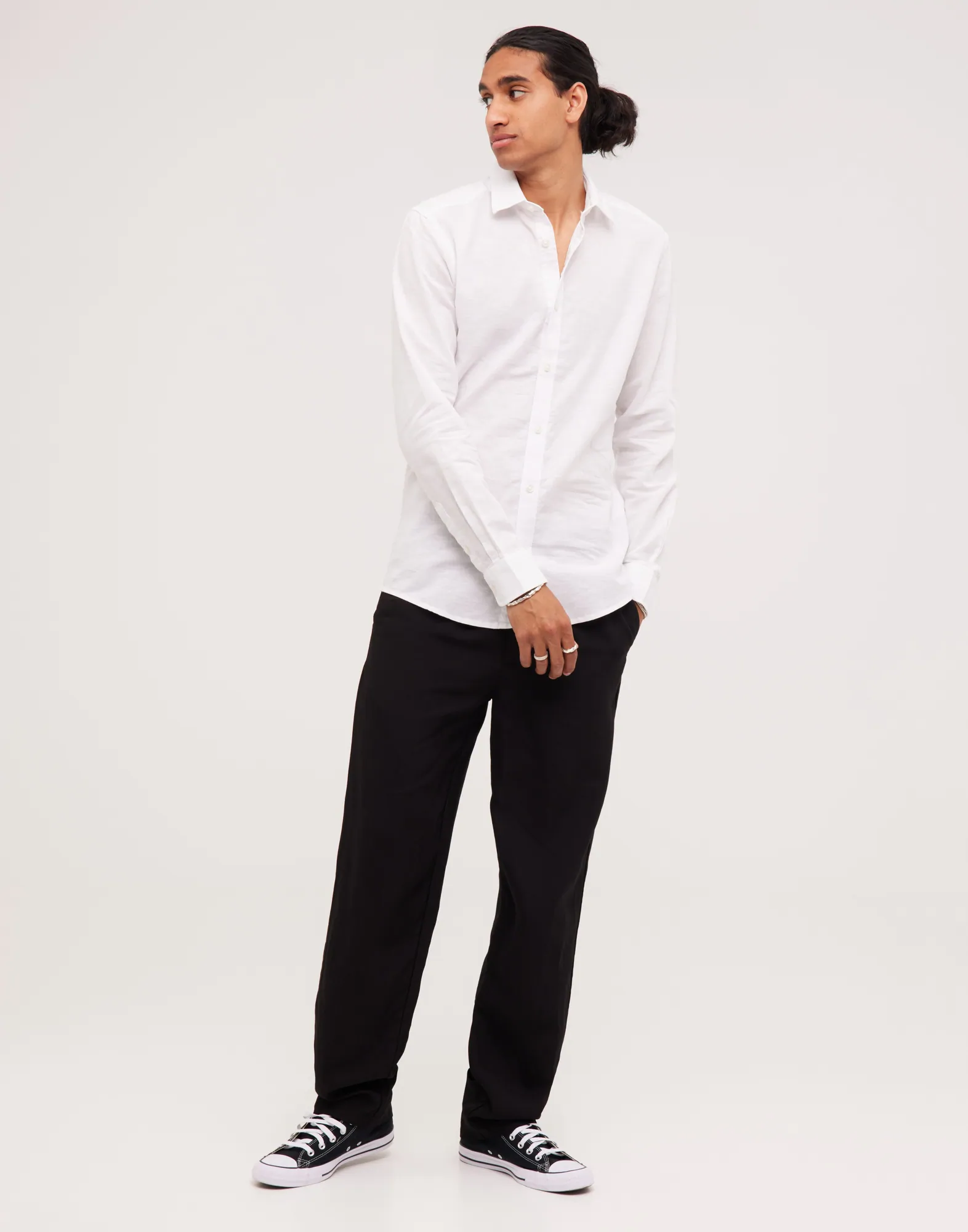 ONSCAIDEN LIFE LS SOLID LINEN SHIRT