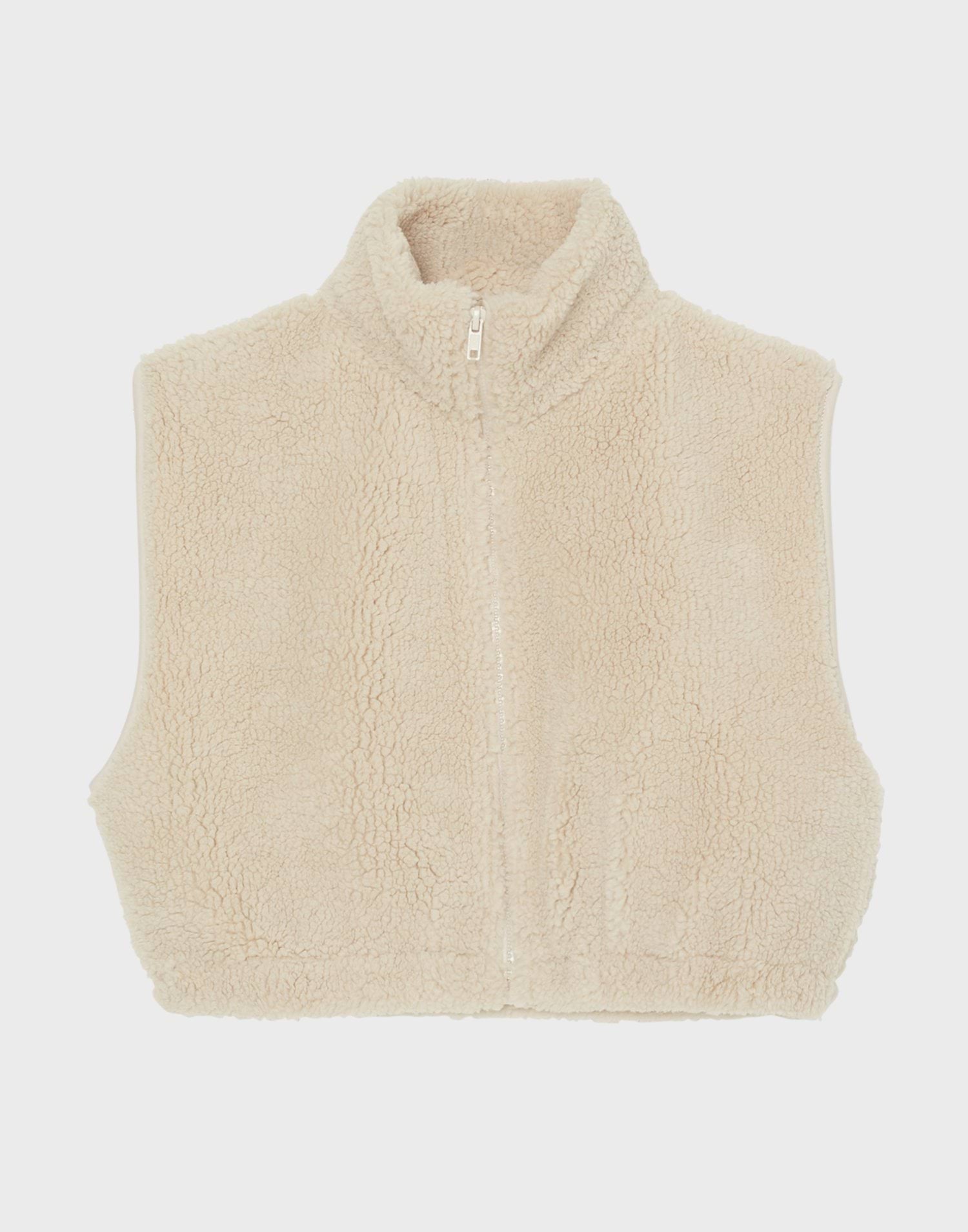 Cropped Teddy Vest