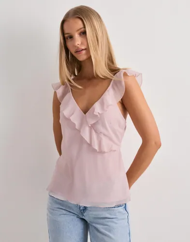 Nelly - Rosa - Flounce v-neck top