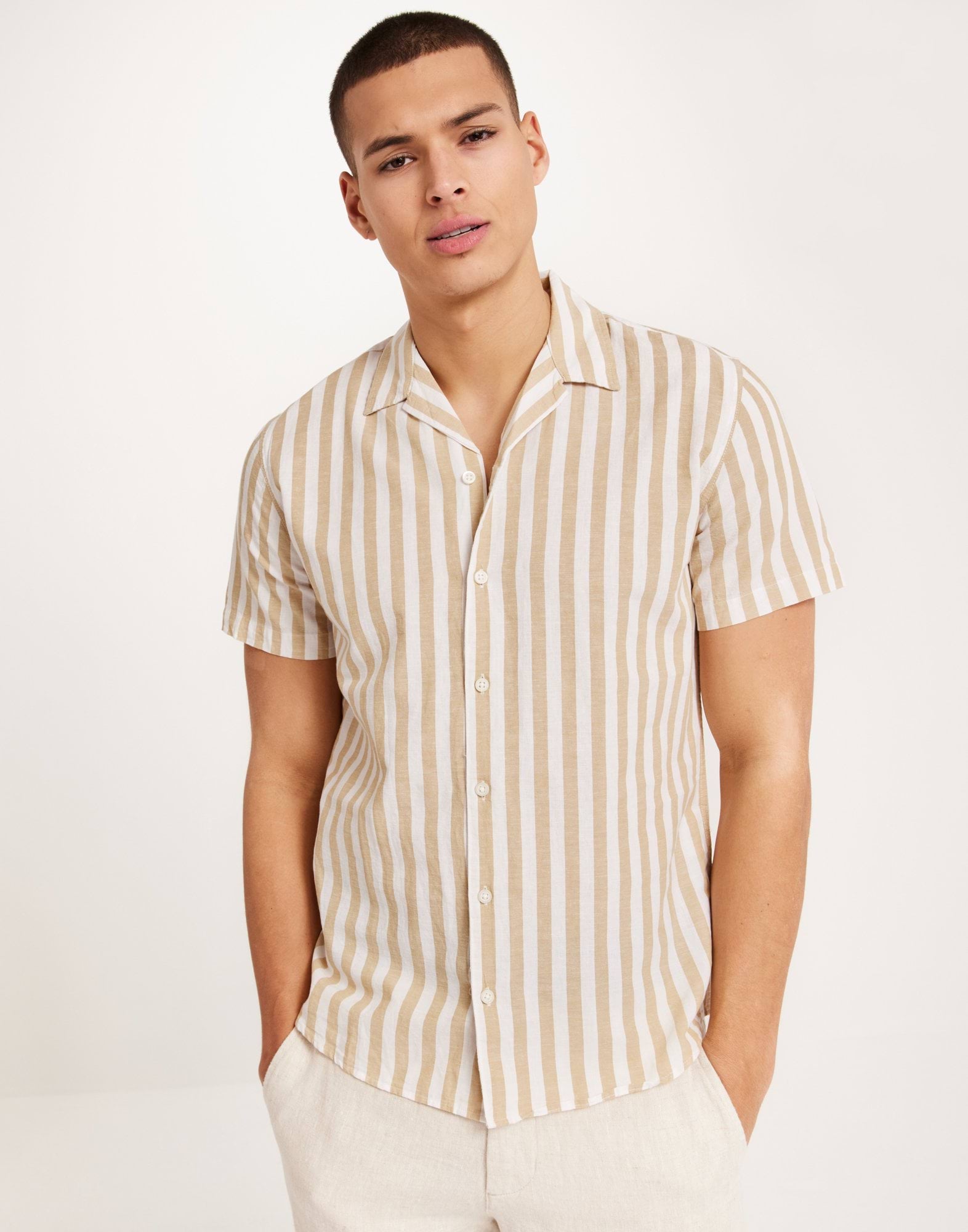 SLHREGNEW-LINEN SHIRT SS RESORT W