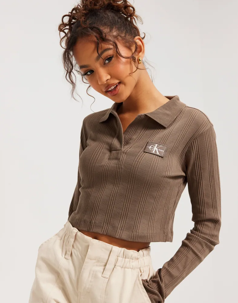 Buy Calvin Klein Jeans BADGE POLO COLLAR LONG SLEEVES Warm