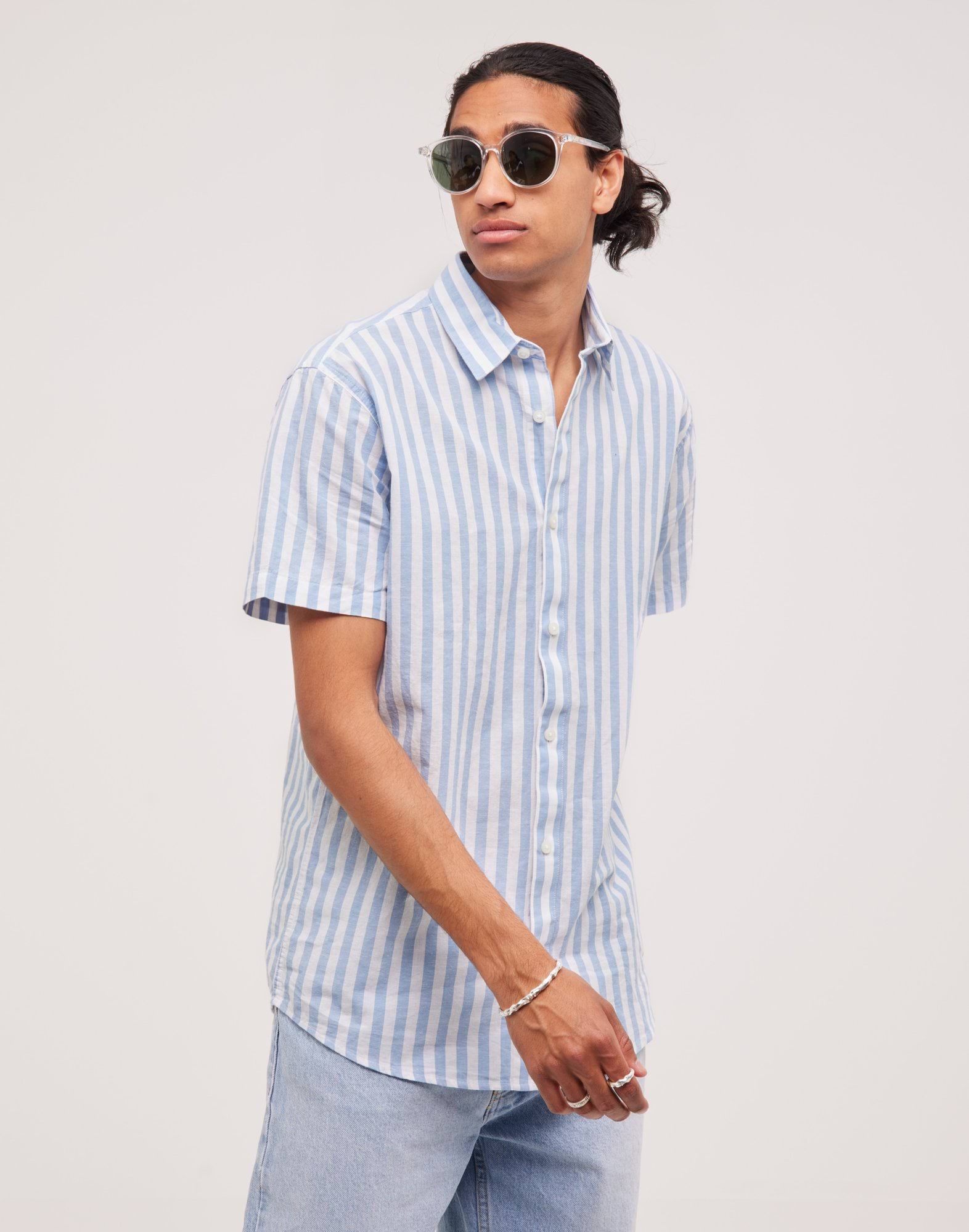 SLHREGNEW-LINEN SHIRT SS CLASSIC W