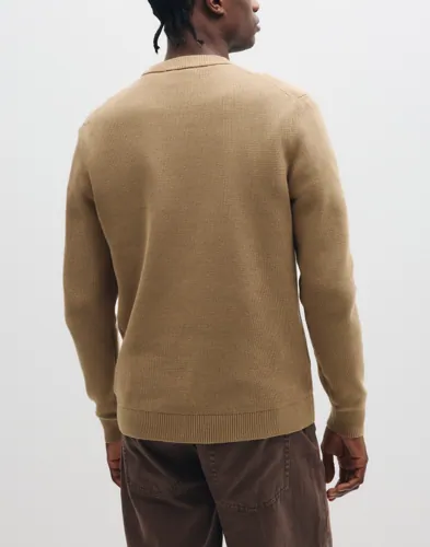 Selected Men Slhdane Ls Knit Structure Crew Neck Stickade tröjor herr – bild 5