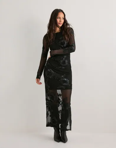 Pieces - Sort - Pcoffia Ls O-Neck Ankle Dress Jrs D
