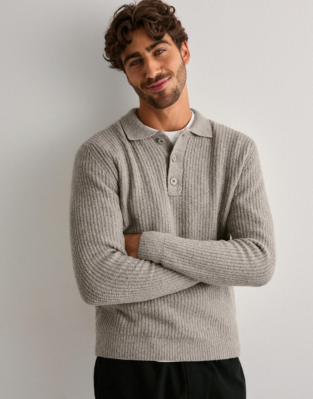 Buy Casual Friday CFGAHN 1X1 RIB POLO KNIT - 5B57 | NLYMAN