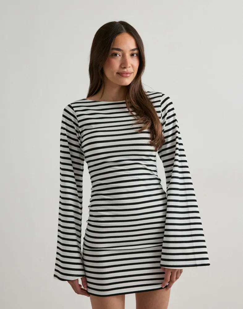 Buy Nelly Stripe Wide Sleeve Dress
