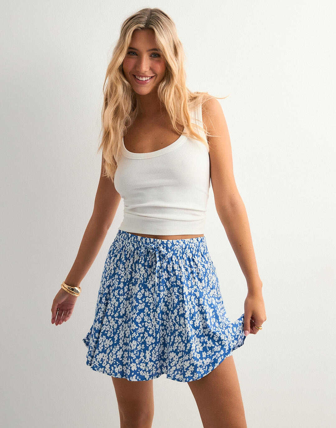 【PORTERNA】Awn Flower Short Skirt Altar'd State Serina Patchwork Mini Skirt | The Summit