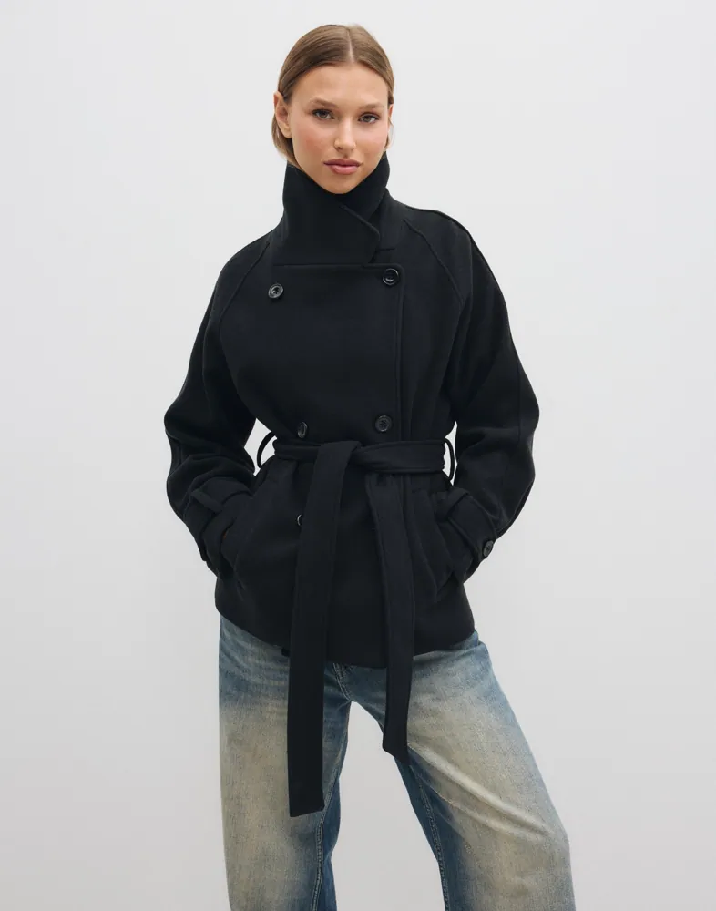 Nelly Short Warm Trench Coat kappor & rockar dam – bild 2
