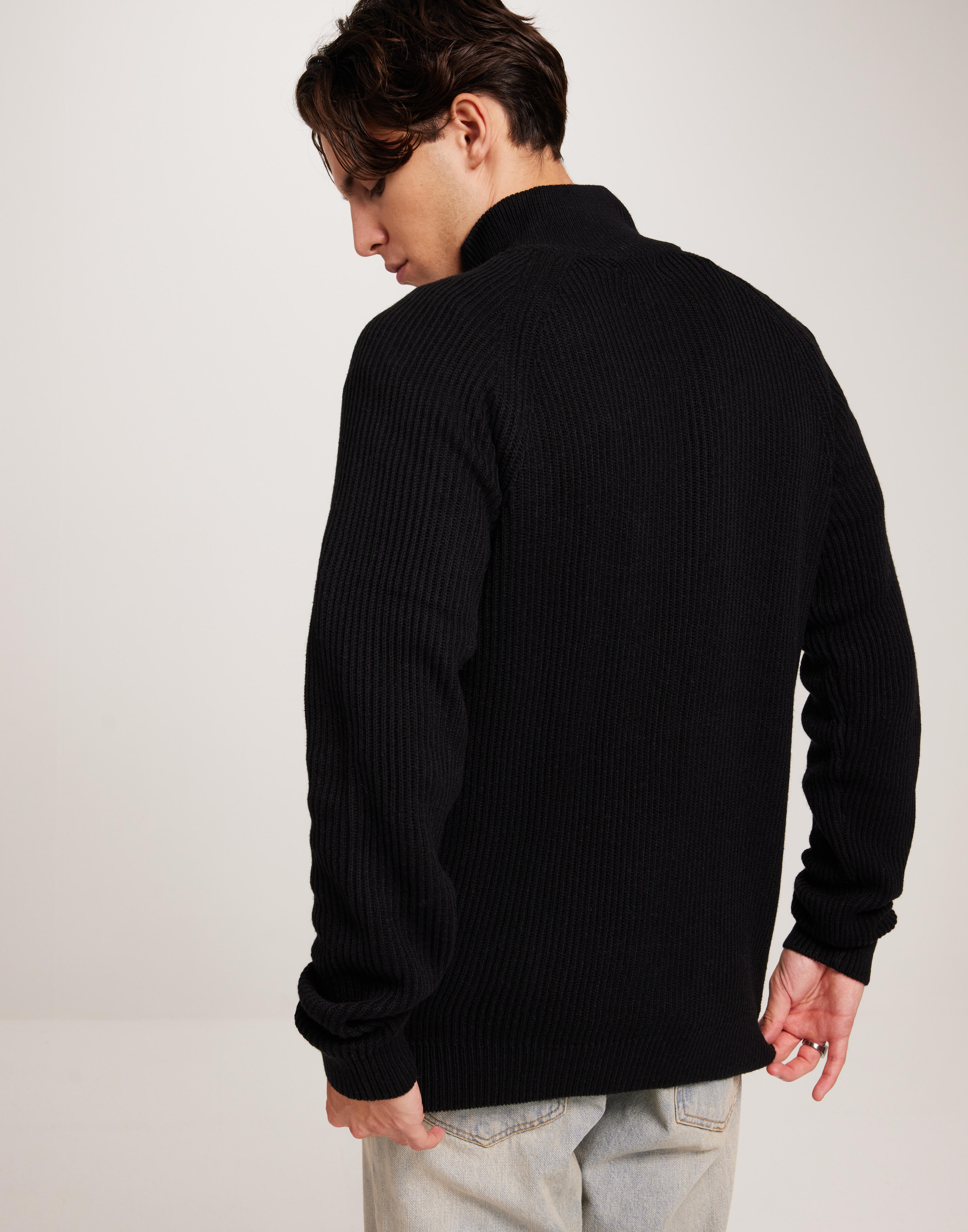 Buy Jack & Jones JJPANNEL KNIT ZIP CARDIGAN AW24 - Black | NLYMAN
