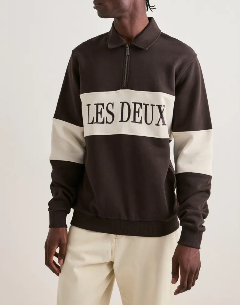 Zipper Rugby Sweatshirt Tröjor med dragkedja