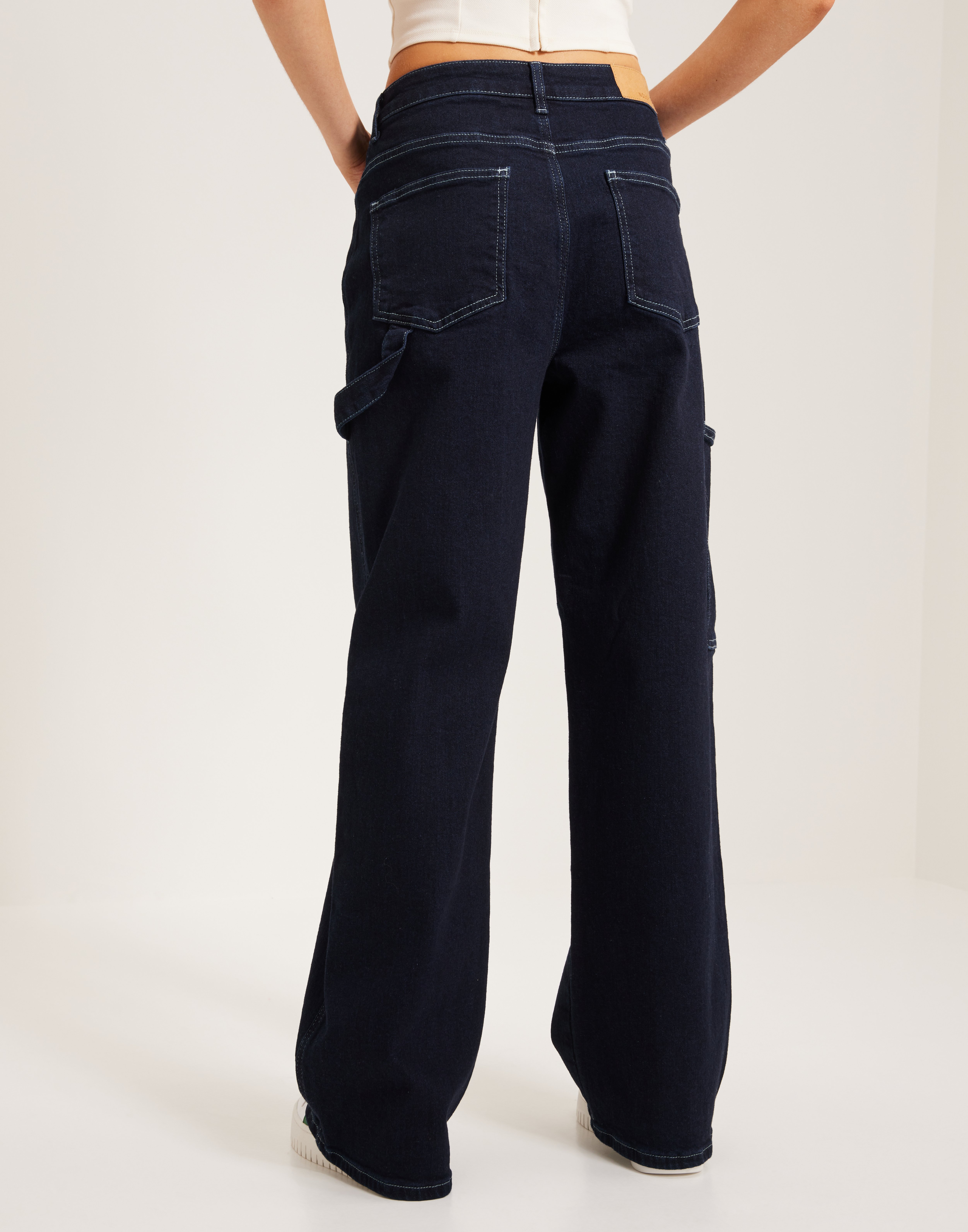 Noisy May Moni high waisted ultility cargo jeans in khaki