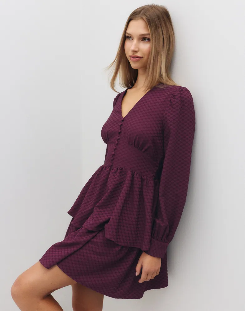 VERO MODA Vmaugusta Ls Layer Short Dress Wvn klänningar dam – bild 2