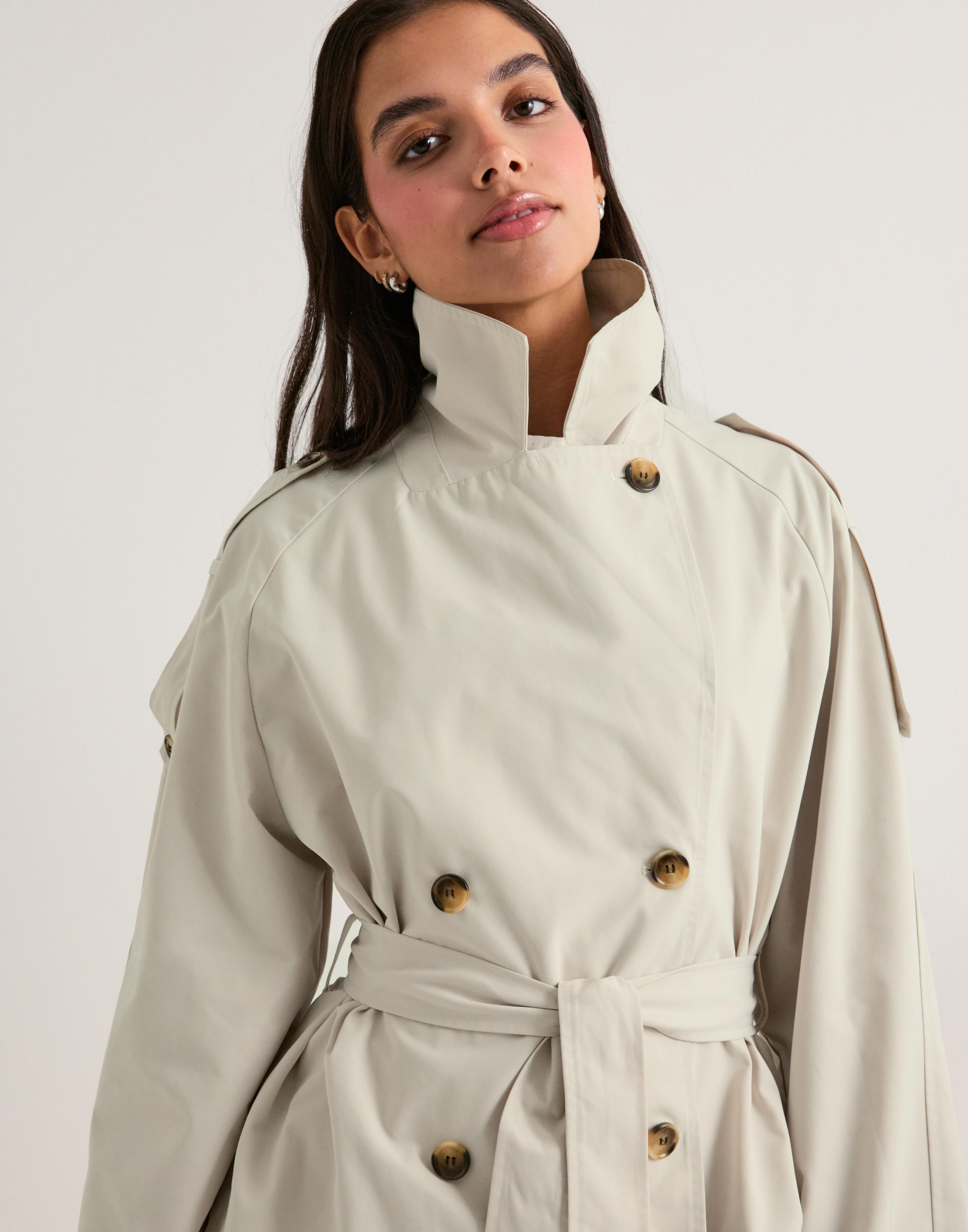 Buy Nelly Short Trench Jacket - Beige | Nelly.com