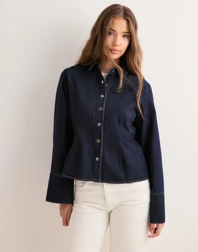 Neo Noir - Blå - Rosa Denim Shirt