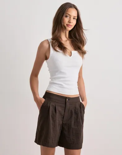 Only - Brun - Onlemmia Hw Pleat Shorts Pnt