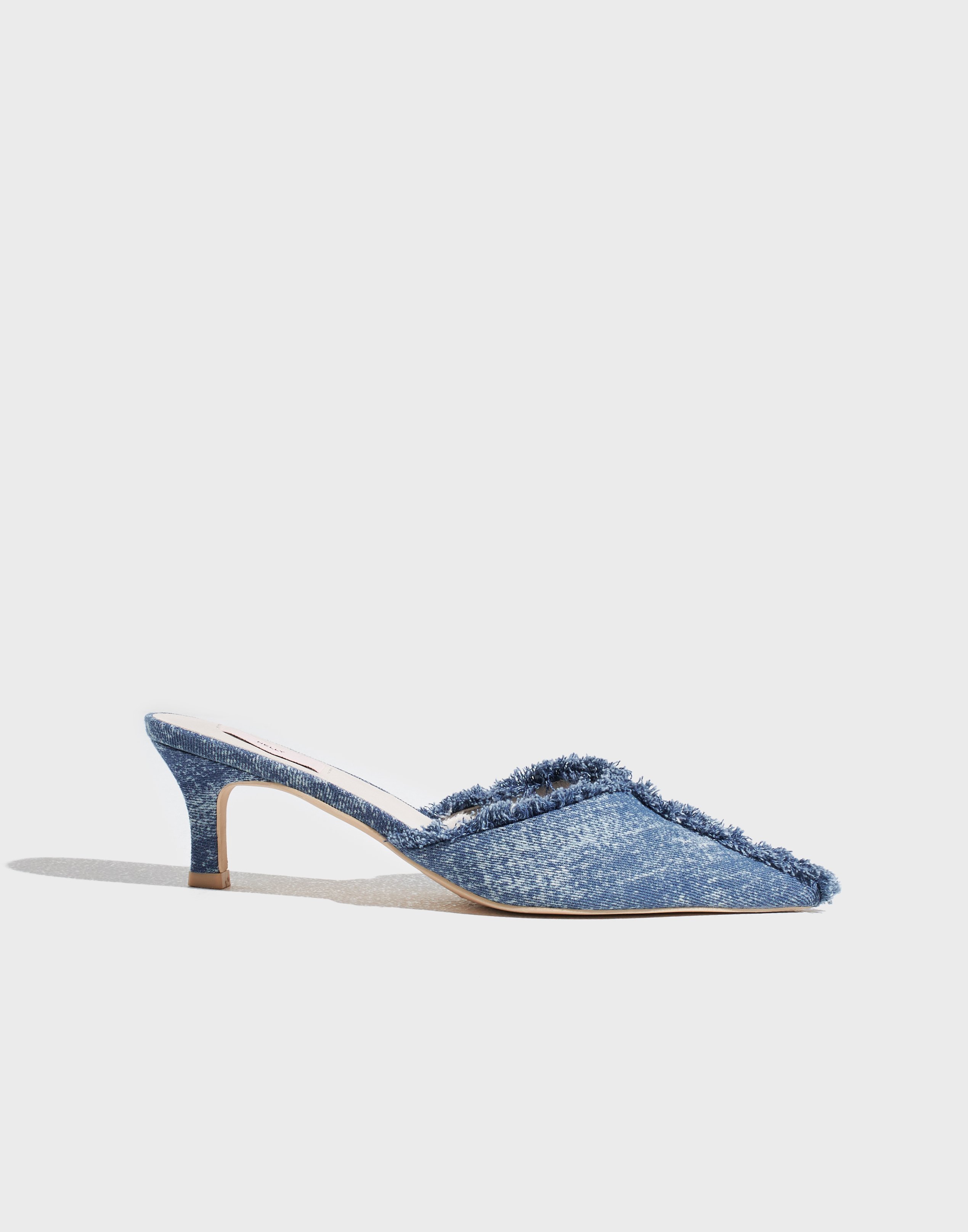 Denim mules heels best sale