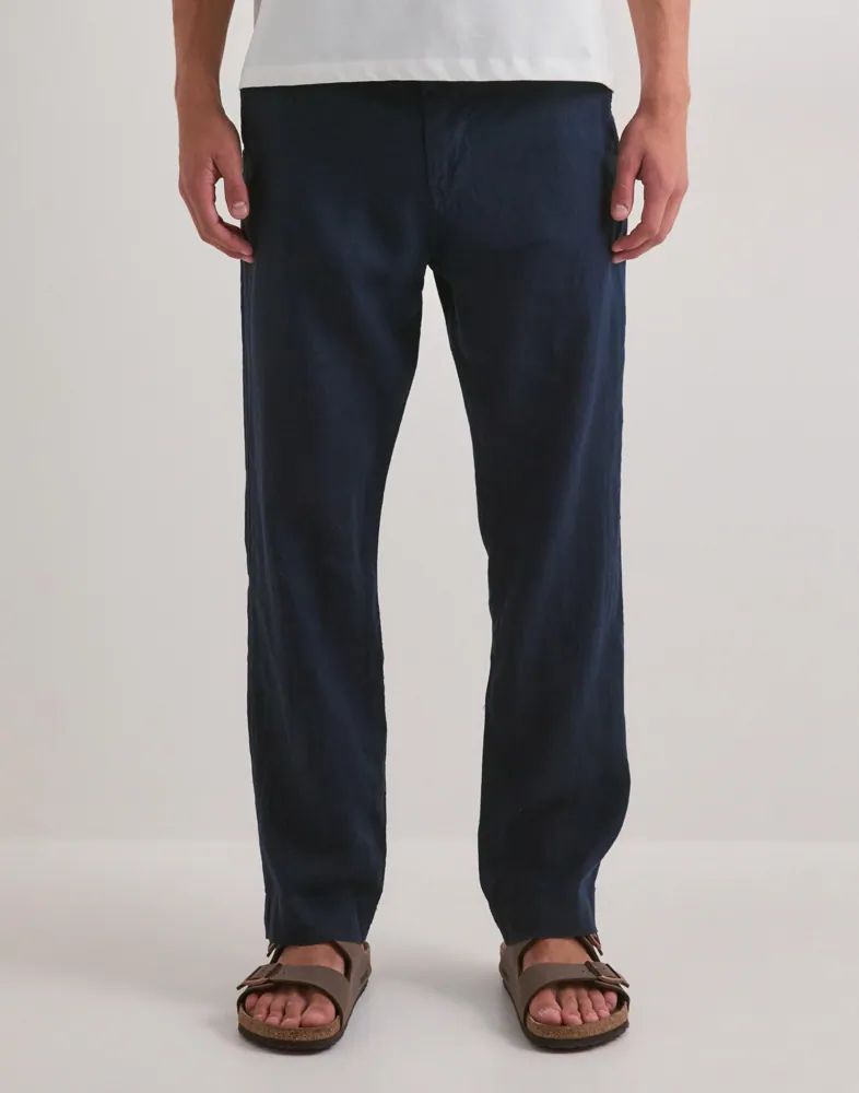 SLH196-Straight Jeremy Linen Pant Linnebyxor