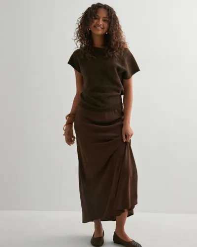 PIECES Pcfranan Hw Ankle Skirt Noos Bc jeanskjolar dam – bild 2