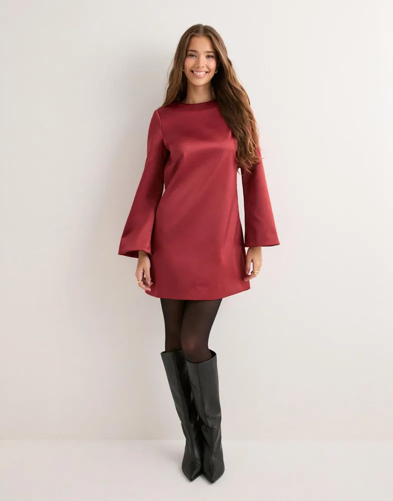 long sleeve christmas dress women Women Ugly Christmas Sweater Dress Printed Long Sleeve Knit Mini Dress Xmas Tunic Dress