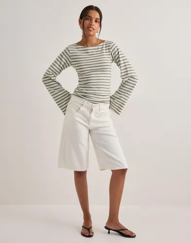 Nelly Stripe Wide Sleeve Top långärmade t-shirt dam – bild 2