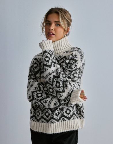 Only - Onlanabella Ls Bling O-Neck Knt - 4894552 Birch W. Dark Silver main image 1