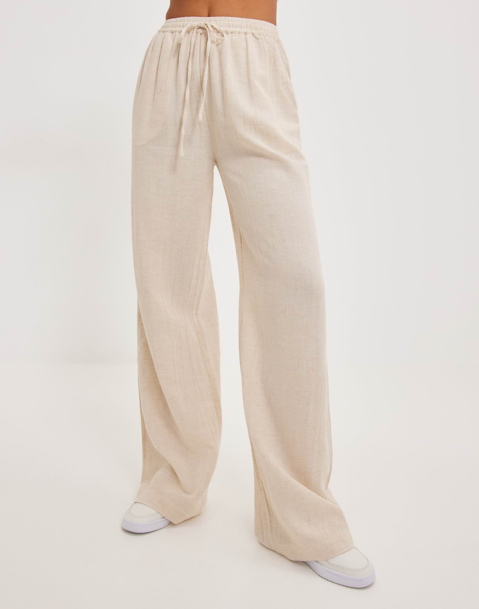 Flowy Drawstring Linen Pants