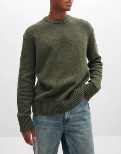 Selected Men Slmalex Ls Knit Crew Neck Noos Sweatshirts Grön