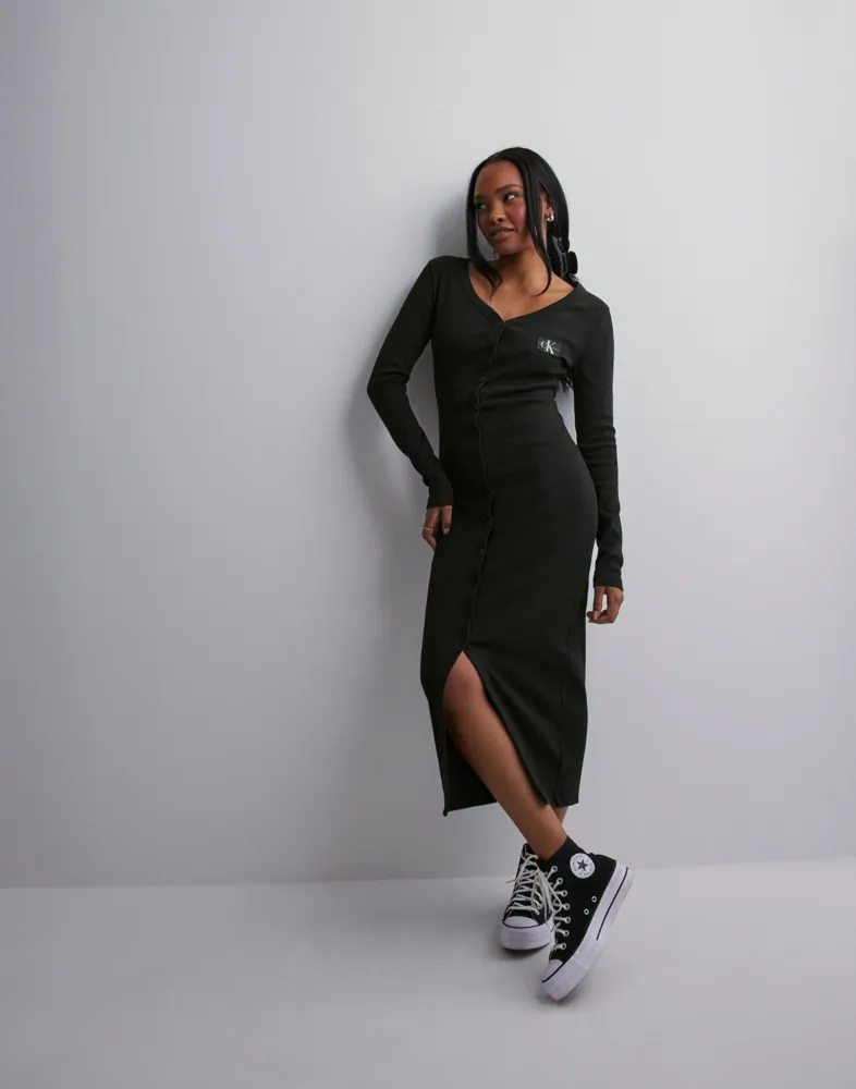 black tank dress cotton POPLINEN Teresa Tiered Tank Dress main image 1