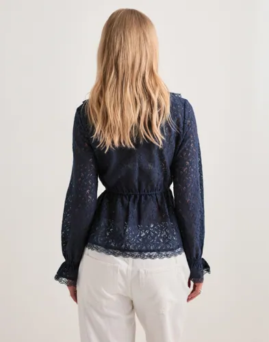 VERO MODA Vmriley Ls Frill Lace Top Wvn Exp blusar dam – bild 3