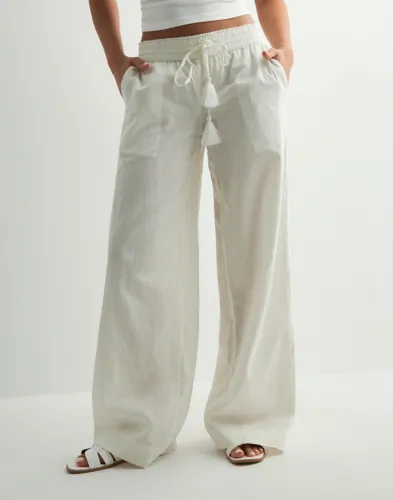 Nelly Pull On Tassel Linen Pants linnebyxor dam – bild 2