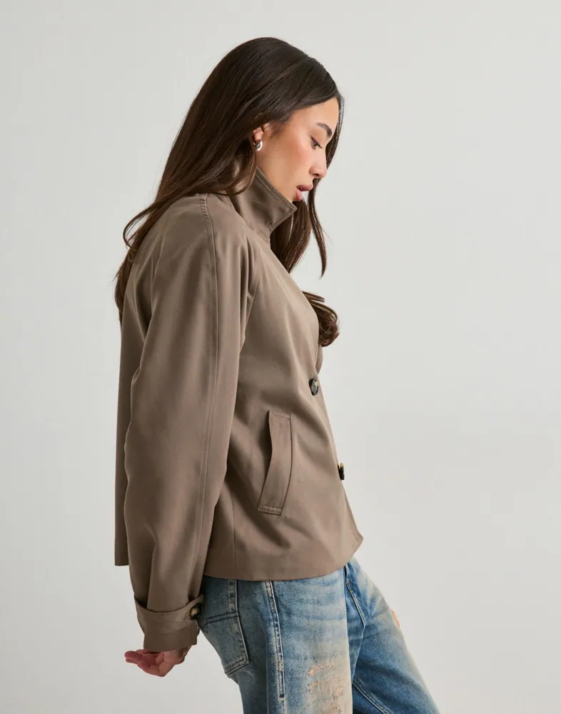 PIECES Pcscarlett Ls Short Trenchcoat Noos kappor & rockar dam – bild 3