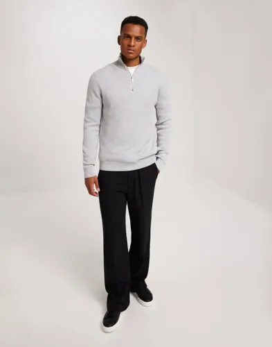 Selected Men Slhdane Ls Knit Structure Half Zip Half zip stickade tröjor herr – bild 2