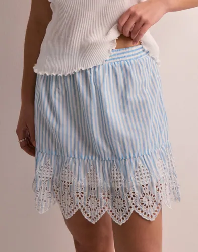 Only - Blå - Onlbondi Skirt Wvn