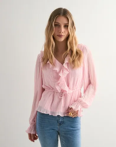 Vero Moda - Pink - Vmdora L/S Frill Pleat Top Wvn Exp