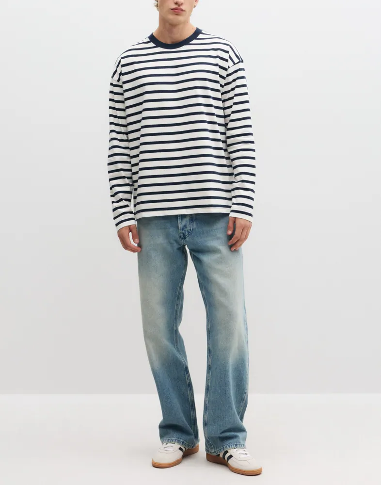 JACK & JONES Jorsalamanco Ls Stripe Tee Crewneck Sweatshirts t-shirts herr – bild 2
