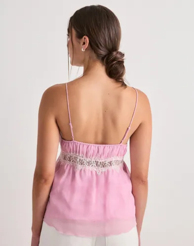 Nelly Chiffon Lace Top toppar dam – bild 2