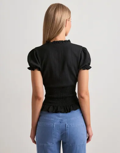 Nelly Cute Smock Blouse Top blusar dam – bild 3