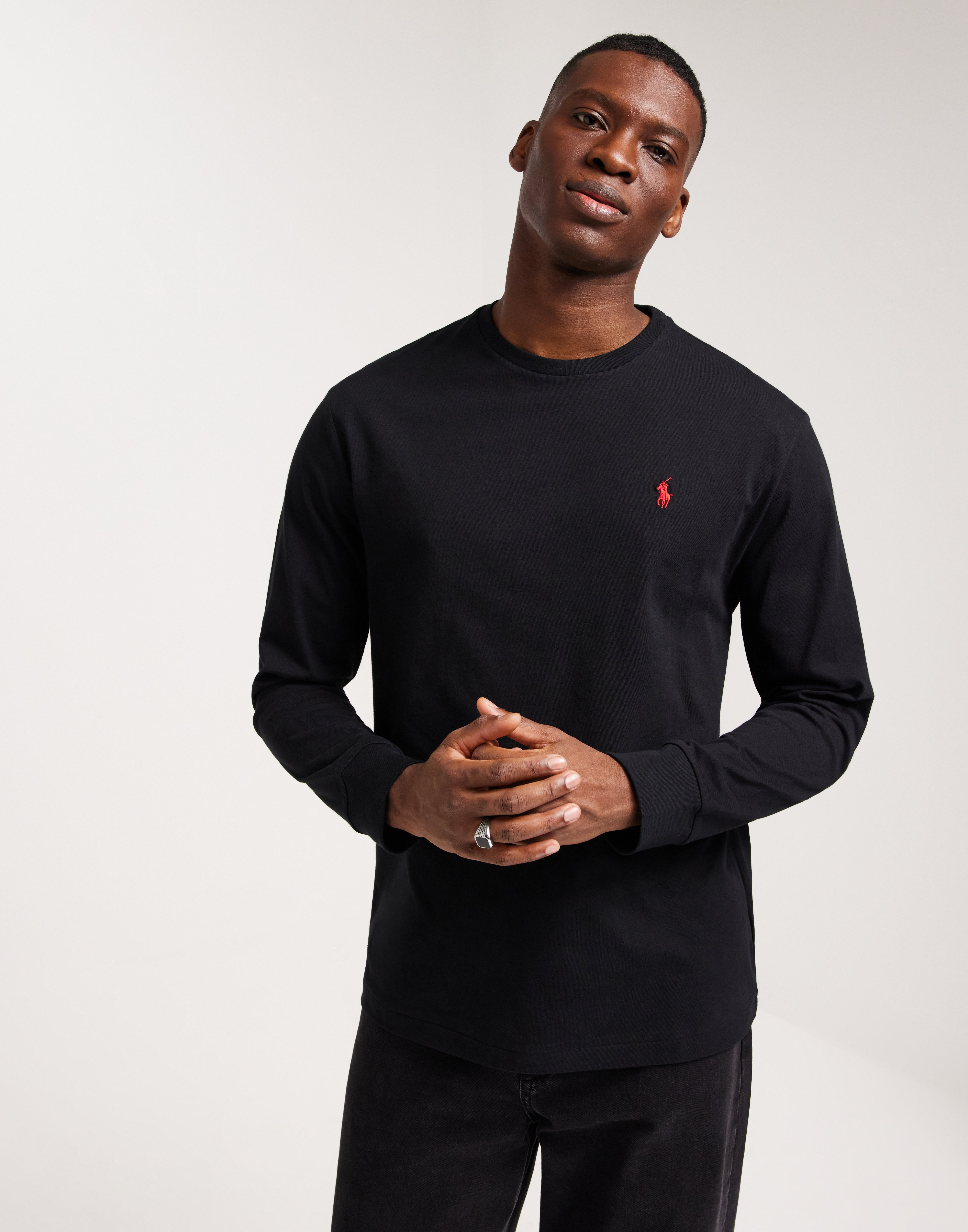 Buy Polo Ralph Lauren LSCNCLSM5 LONG SLEEVE T SHIRT Black NLYMAN