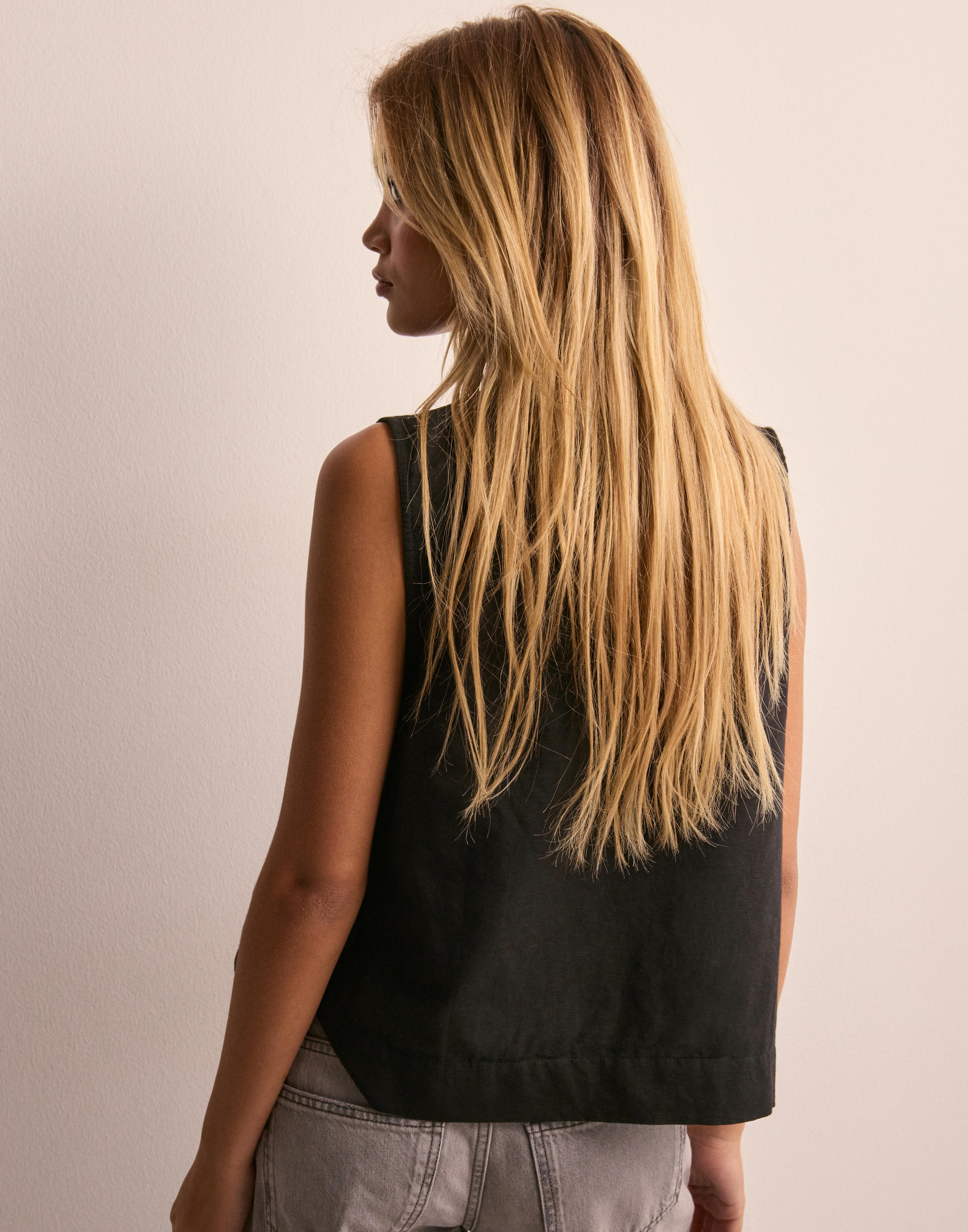 Buy Neo Noir Svetlana linen Top - Black | Nelly.com