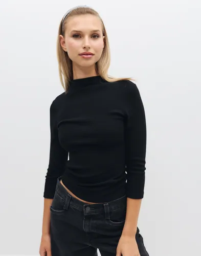 Luxurious Rib Half Sleeve Top