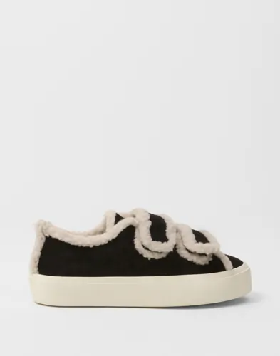 Inuikii - Sort - Shearling Low Velcro
