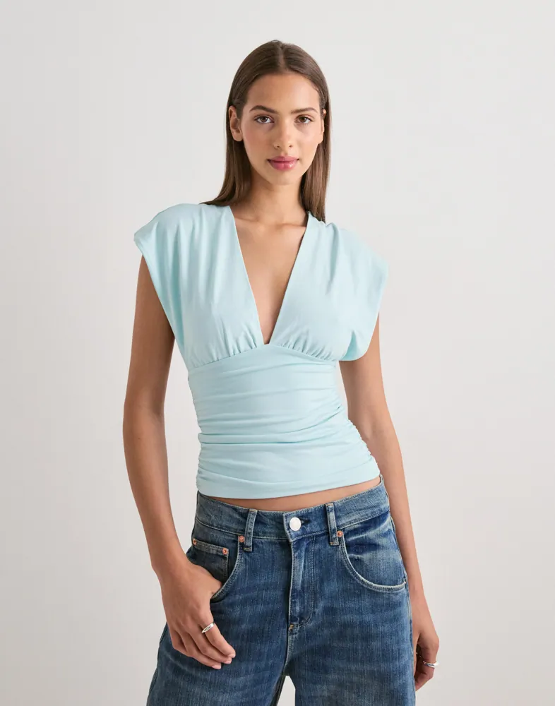 Cross Back Shoulder Top