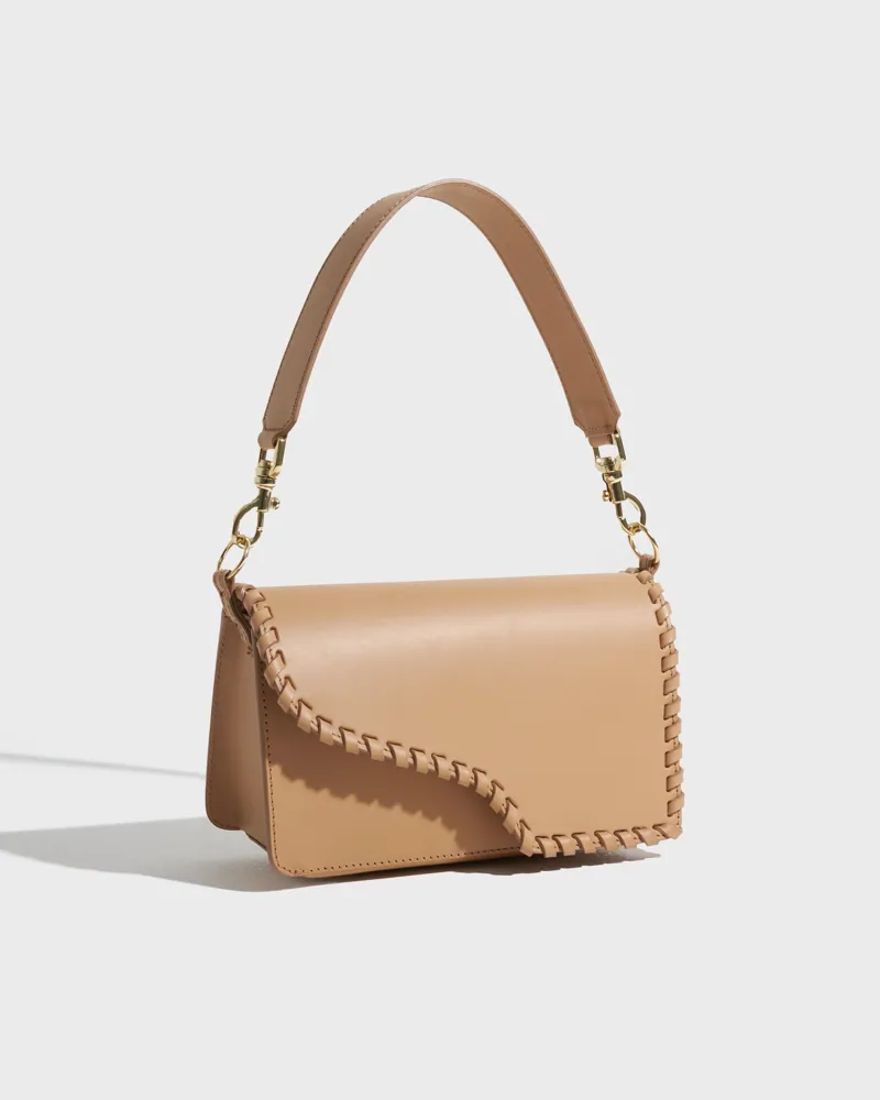 Nellie Snake Trim Crossbody Bag