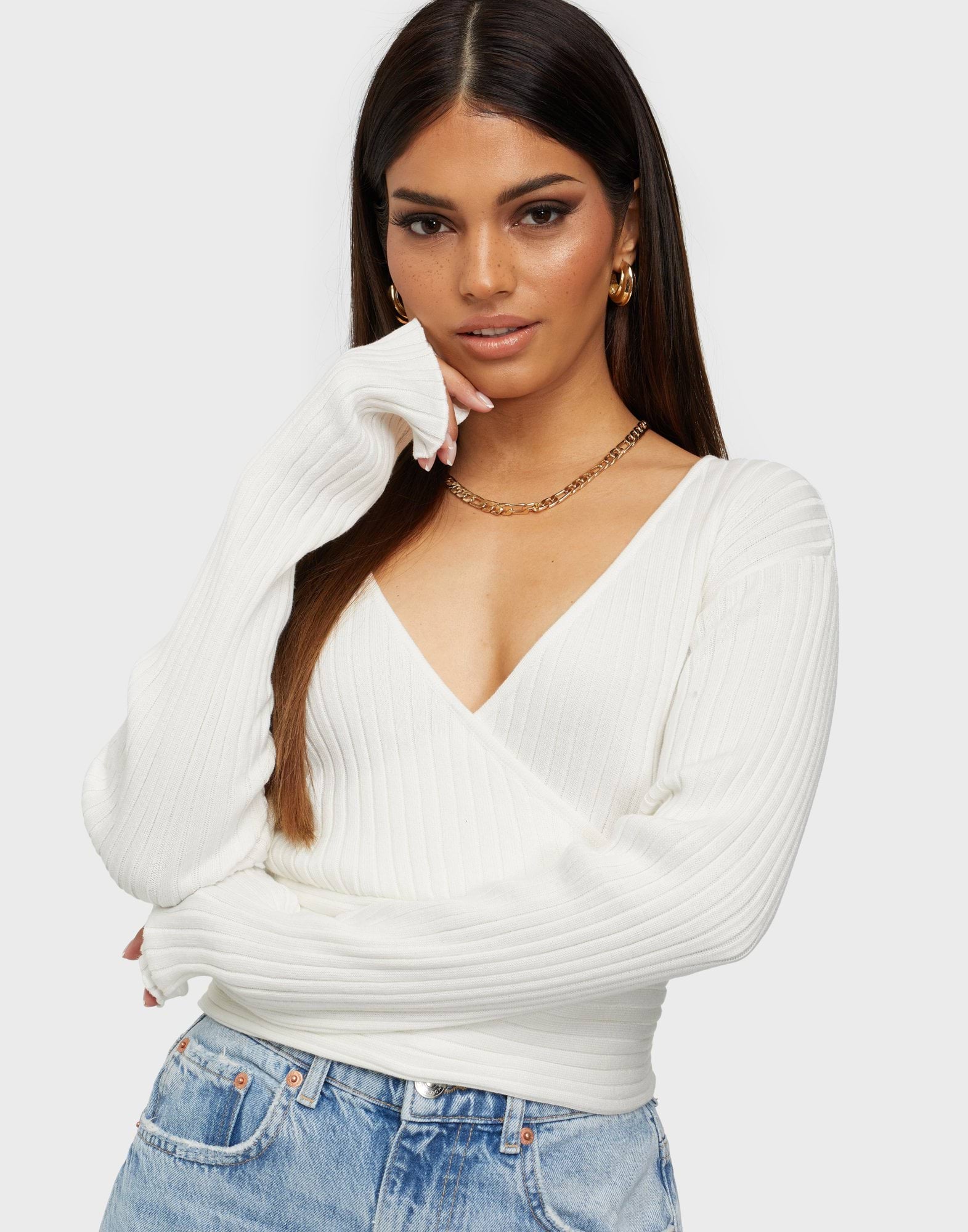 Cropped Wrap Knit