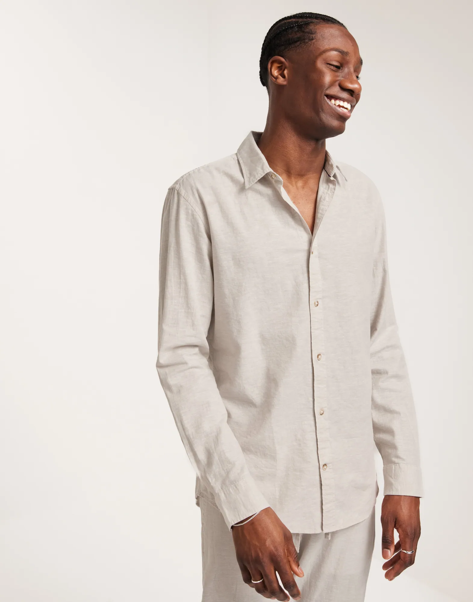 JJESUMMER LINEN BLEND SHIRT LS SN