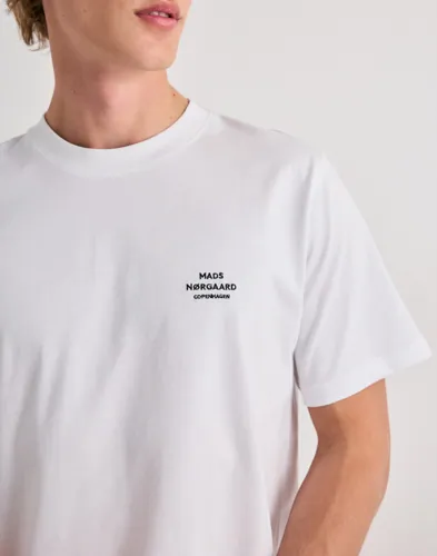 Mads Nørgaard Cotton Jersey Frode Logo Tee Kortärmade t-shirts Vit