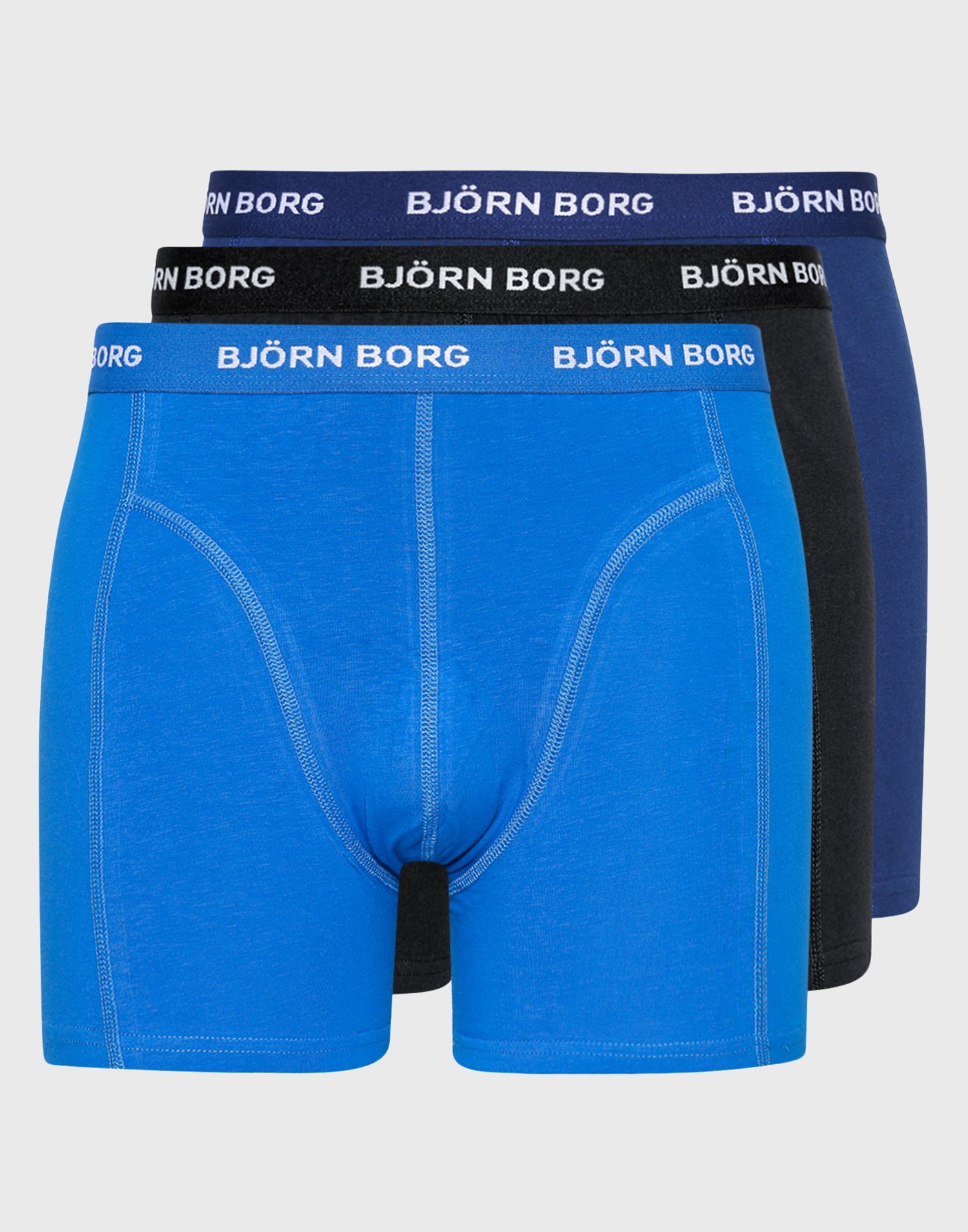 Bj?örn Borg 3p Shorts Noos Solids Multipack underbukser Blå