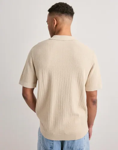 Selected Men Slhmattis Ss Linen Blend Struc Polo Kortärmad piké pikéer herr – bild 3