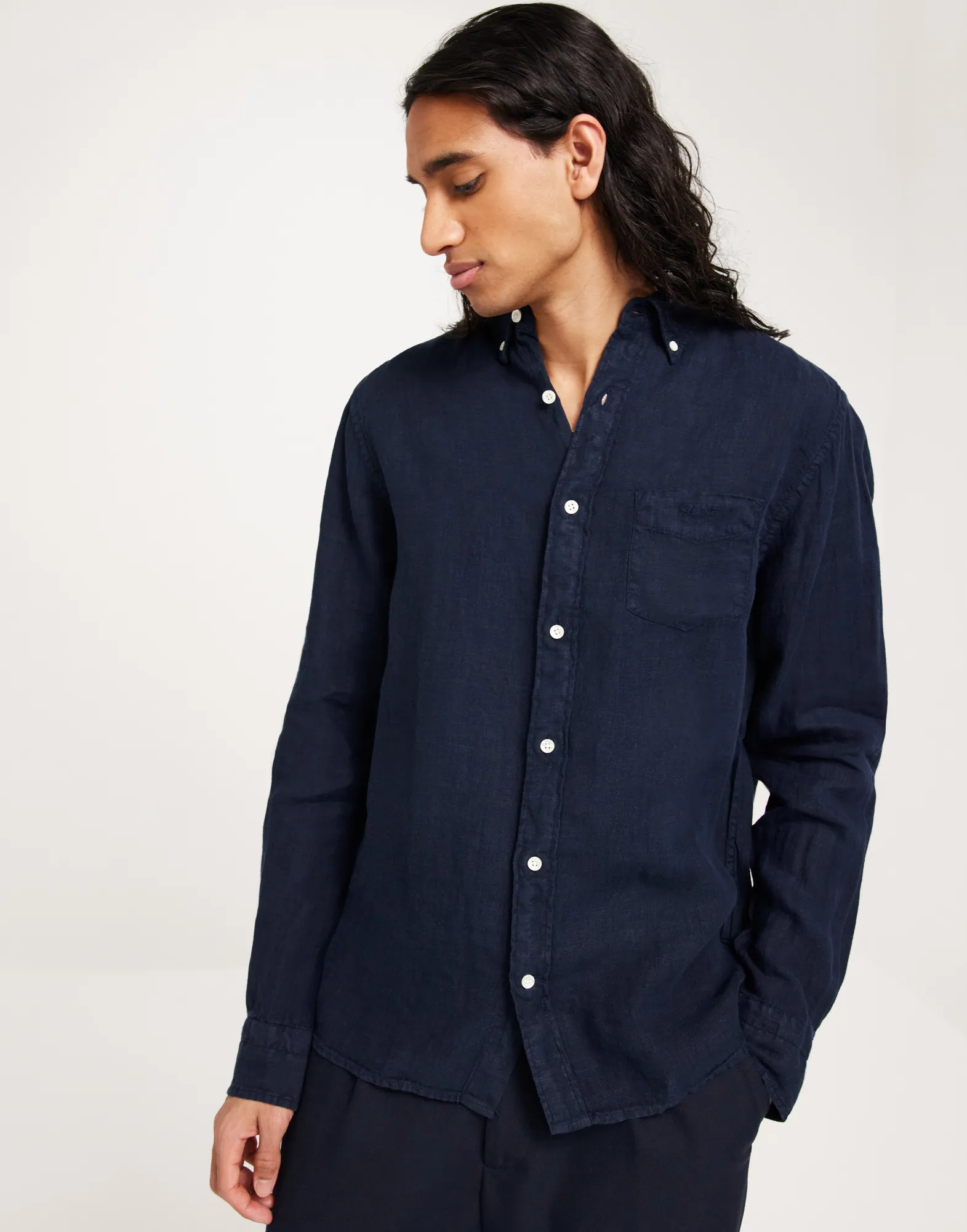 REG UT GMNT DYED LINEN SHIRT