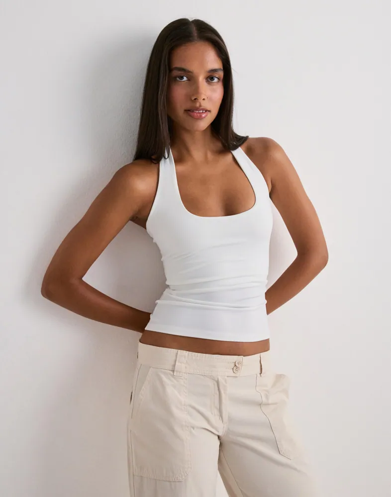 Built In Bra Halterneck Top
